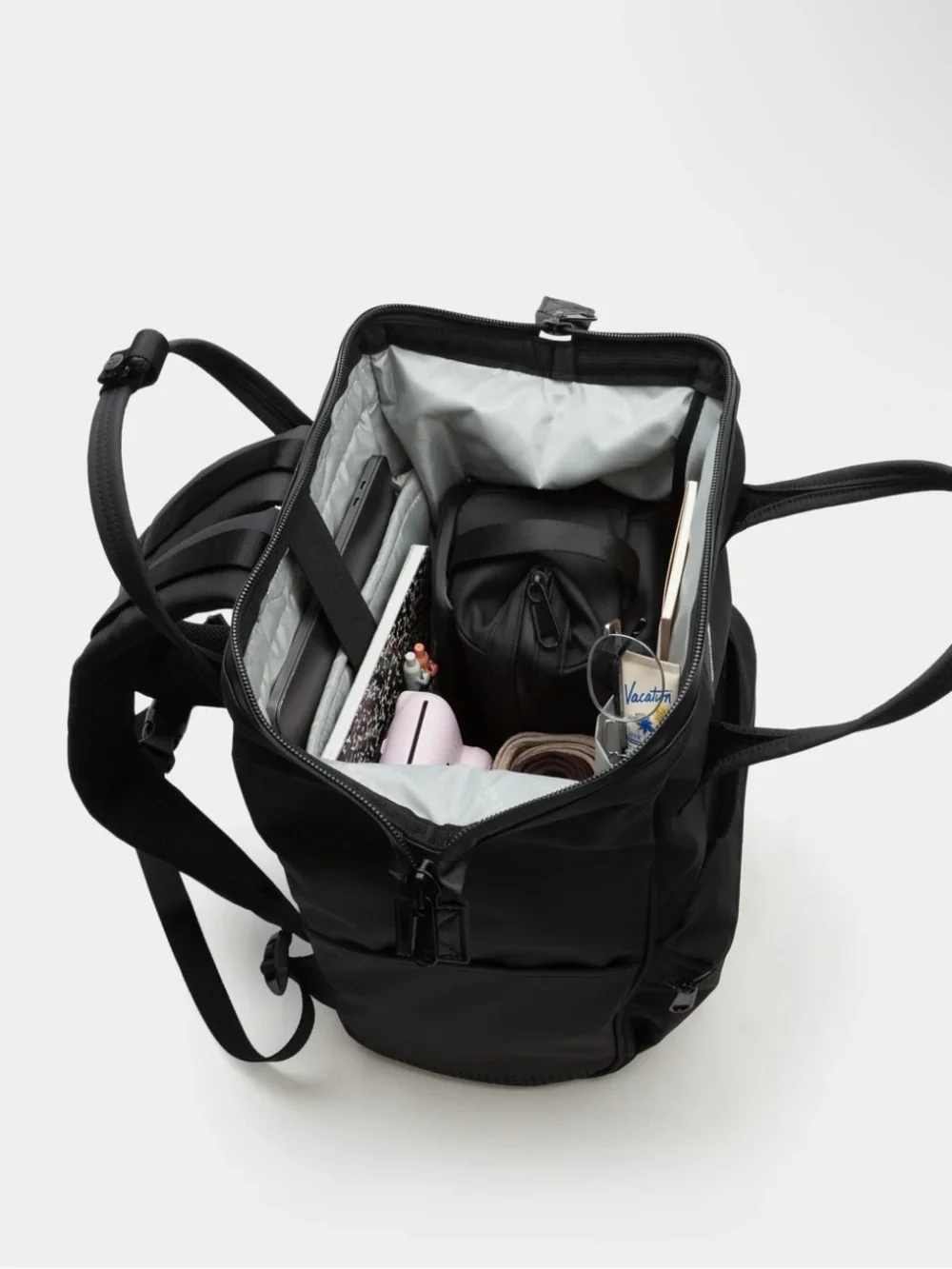 Black Travel Backpack Tote